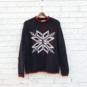 Vintage Jones New York Chunky Rollneck Snowflake Sweater